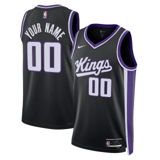 Unisex Sacramento Kings Nike Black Swingman Custom Jersey - Icon Edition