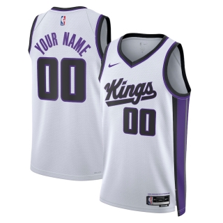 Unisex Sacramento Kings Nike White Swingman Custom Jersey - Association Edition