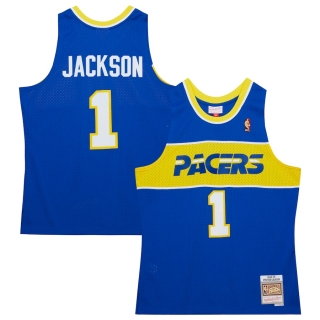 Men's Indiana Pacers Stephen Jackson Mitchell & Ness Royal Hardwood Classics Swingman Jersey