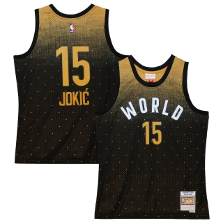 Men's 2016 NBA Rising Stars Challenge Nikola Jokic Mitchell & Ness Black Hardwood Classics Swingman Jersey