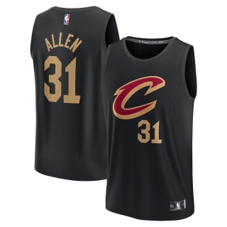 Men's Cleveland Cavaliers Jarrett Allen Fanatics Branded Black 2022-23 Fast Break Replica Jersey - Statement Edition