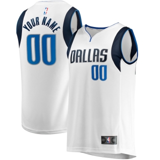 Men's Dallas Mavericks Fanatics Branded White Fast Break Custom Replica Jersey - Association Edition