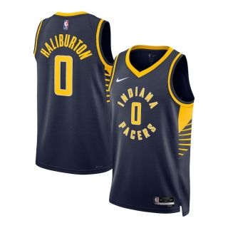 Unisex Indiana Pacers Tyrese Haliburton Nike Navy Swingman Jersey - Icon Edition