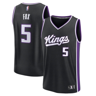 Men's Sacramento Kings De'Aaron Fox Fanatics Branded Black 2023-24 Fast Break Replica Jersey - Icon Edition