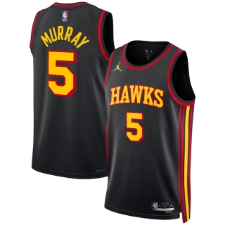 Unisex Atlanta Hawks Dejounte Murray Jordan Brand Black Swingman Jersey - Statement Edition