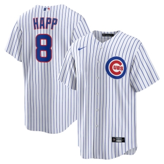 Men's Chicago Cubs Ian Happ Nike White Home Replica Jersey