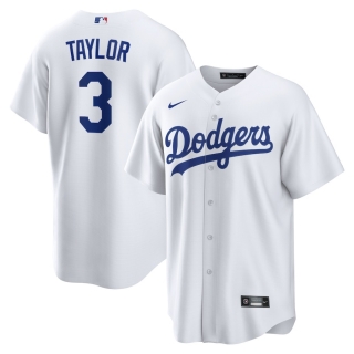 Men's Los Angeles Dodgers Chris Taylor Nike White Replica Player Jersey
