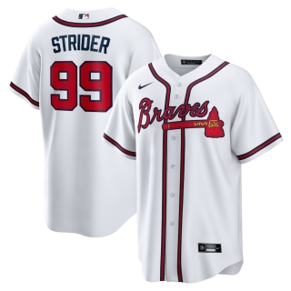 Men's Atlanta Braves Spencer Strider Nike White Replica Player Jersey