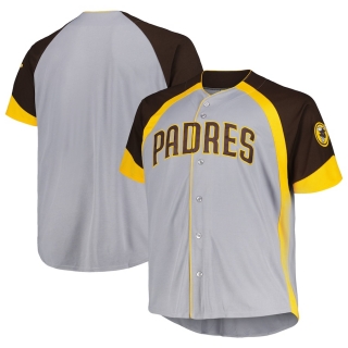 Men's San Diego Padres Profile Gray Big & Tall Colorblock Team Fashion Jersey