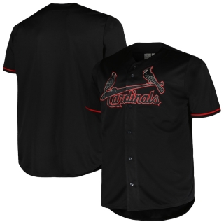 Men's St Louis Cardinals Profile Big & Tall Blackout Replica Jersey