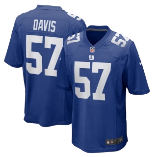 Men's New York Giants Jarrad Davis Nike Royal Team Game Jersey