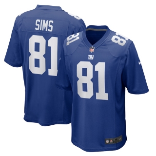 Men's New York Giants Cam Sims Nike Royal Team Game Jersey