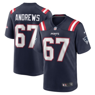 Men's New England Patriots Jake Andrews Nike Navy Team Game Jersey