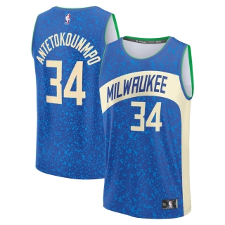 Unisex Milwaukee Bucks Giannis Antetokounmpo Fanatics Branded Royal 2023-24 Fast Break Jersey - City Edition