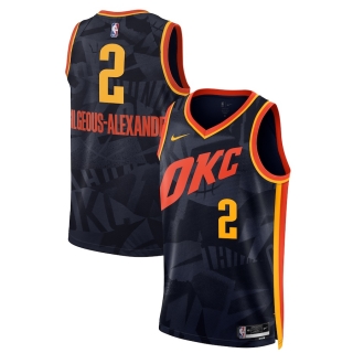 Unisex Oklahoma City Thunder Shai Gilgeous-Alexander Nike Navy 2023-24 Swingman Jersey - City Edition