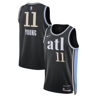 Unisex Atlanta Hawks Trae Young Nike Black 2023-24 Swingman Jersey - City Edition