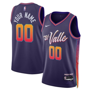 Unisex Phoenix Suns Nike Purple 2023-24 Custom Swingman Jersey - City Edition