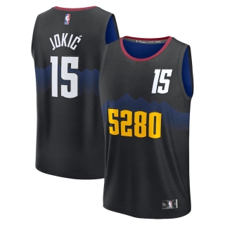 Unisex Denver Nuggets Nikola Jokic Fanatics Branded Black 2023-24 Fast Break Jersey - City Edition