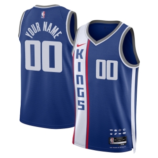 Unisex Sacramento Kings Nike Blue 2023-24 Custom Swingman Jersey - City Edition
