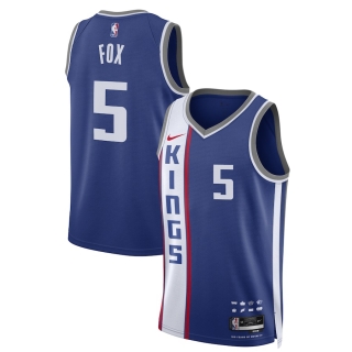Unisex Sacramento Kings De'Aaron Fox Nike Blue 2023-24 Swingman Jersey - City Edition