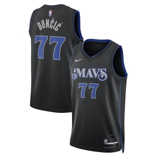 Unisex Dallas Mavericks Luka Dončić Nike Black 2023-24 Swingman Jersey - City Edition