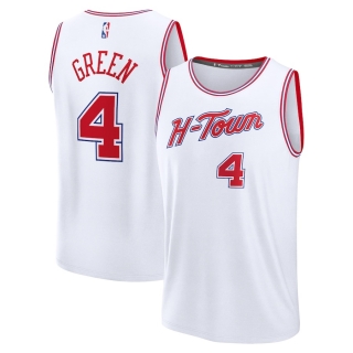 Unisex Houston Rockets Jalen Green Fanatics Branded White 2023-24 Fast Break Jersey - City Edition