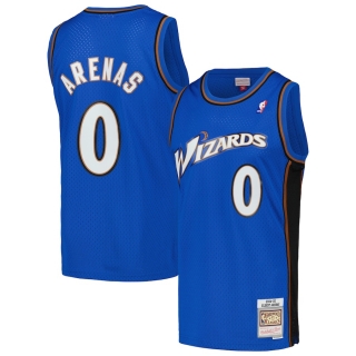 Men's Washington Wizards Gilbert Arenas Mitchell & Ness Blue Hardwood Classics Swingman Jersey
