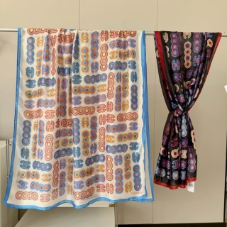 Chanel silk scarf 90-180cm E07 (1)_2768472