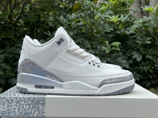 Authentic Air Jordan 3 “Sail Metallic Silver”