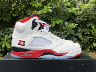 Authentic Air Jordan 5 Fire Red “Black Tongue”