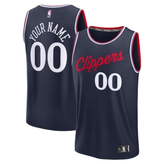 Men's LA Clippers Fanatics Navy Fast Break Custom Jersey - Icon Edition