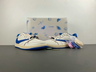 Perfect Travis Scott x Fragment x Air Jordan 1 Low OG Men's Shoes