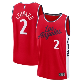 Men's LA Clippers Kawhi Leonard Fanatics Red Fast Break Replica Player Jersey - Statement Edition