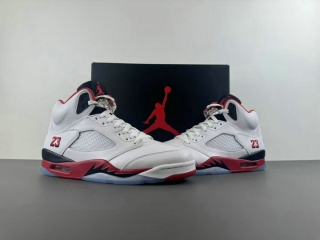 Perfect Air Jordan 5 “Fire Red Black Tongue” Men's Shoes