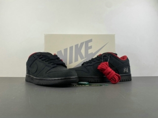 Perfect Supreme x Nike SB Dunk Low “Black Red” Men's Shoes