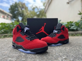 Authentic Air Jordan 5 Retro Red Suede