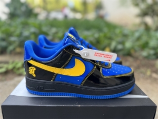 Authentic Nike × Central Cee Air Force 1 Low SP Black/Blue/Yellow