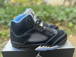 Authentic Air Jordan 5 Retro Black University Blue