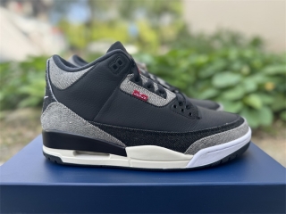 Authentic Levi’s x Air Jordan 3 'Black Denim'