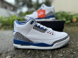 Authentic Air Jordan 3 retro 'White and True Blue'