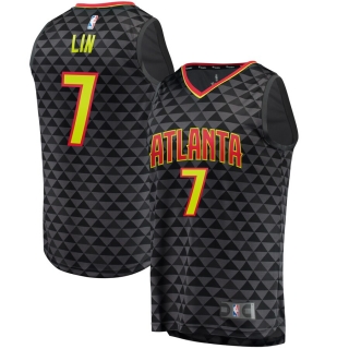Men's Atlanta Hawks Jeremy Lin Fanatics Branded Black Fast Break Replica Jersey - Icon Edition