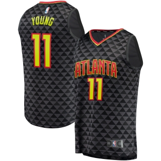 Men's Atlanta Hawks Trae Young Fanatics Branded Black Fast Break Replica Jersey - Icon Edition