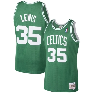 Boston Celtics Reggie Lewis Mitchell & Ness Kelly 1987-88 Hardwood Classics Swingman Jersey
