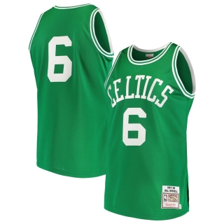 Boston Celtics Bill Russell Mitchell & Ness Kelly Road 1967-68 Hardwood Classics Authentic Jersey