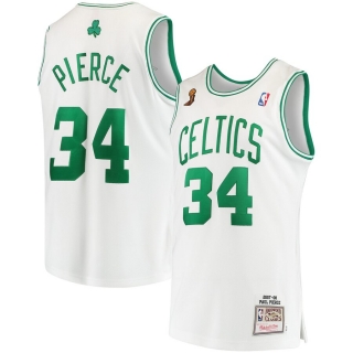 Boston Celtics Paul Pierce Mitchell & Ness Home 2007-08 Hardwood Classics Authentic Jersey