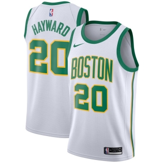 Men's Boston Celtics Gordon Hayward Nike White City Edition Swingman Jersey