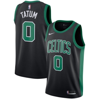 Men's Boston Celtics Jayson Tatum Nike Black Replica Swingman Jersey - Statement Edition