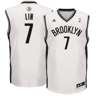 Men's Brooklyn Nets Jeremy Lin adidas White Home Replica Jersey