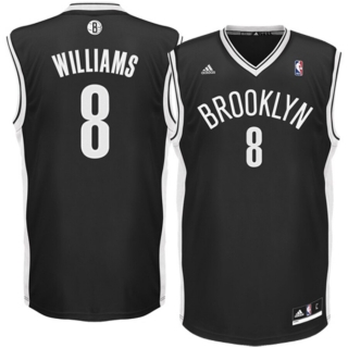 Mens Brooklyn Nets Deron Williams adidas Black Replica Road Jersey