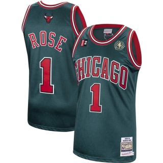 Chicago Bulls Derrick Rose Mitchell & Ness Green Hardwood Classics 2008-09 Authentic Jersey